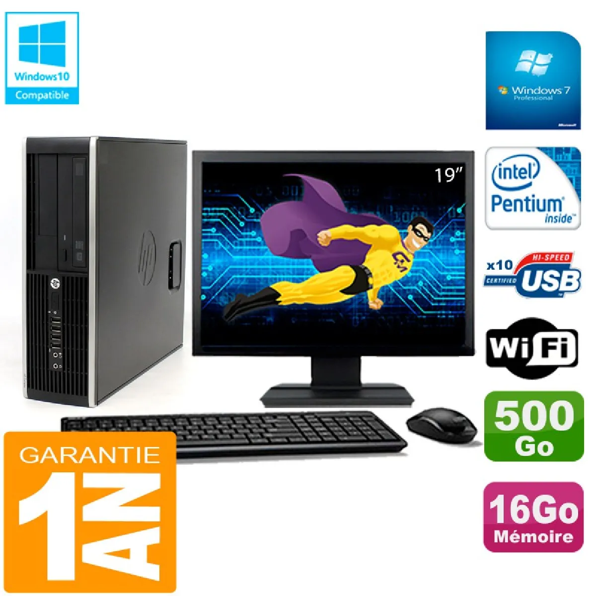 Hp Compaq Pro 6200 SFF - Noir