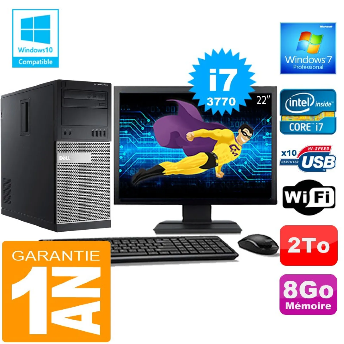Dell 7010 MT Ecran - vue 4