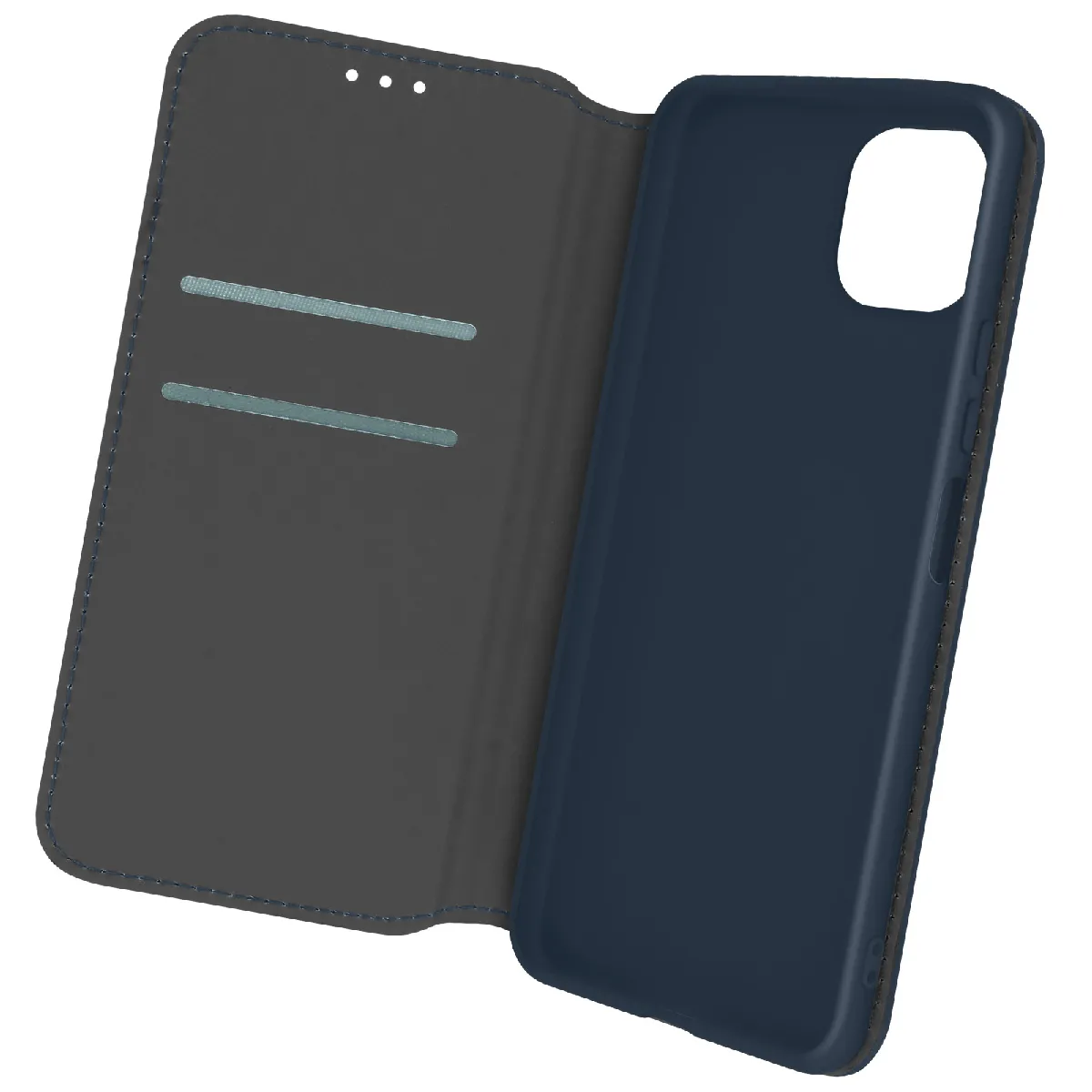 Avizar Bleu Housse Pour Samsung Galaxy A22 5G Portefeuille Fonction Support Vidéo Nuit