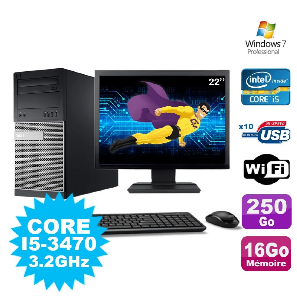 Dell OptiPlex 7010 MT Intel i5 3470 - vue 2