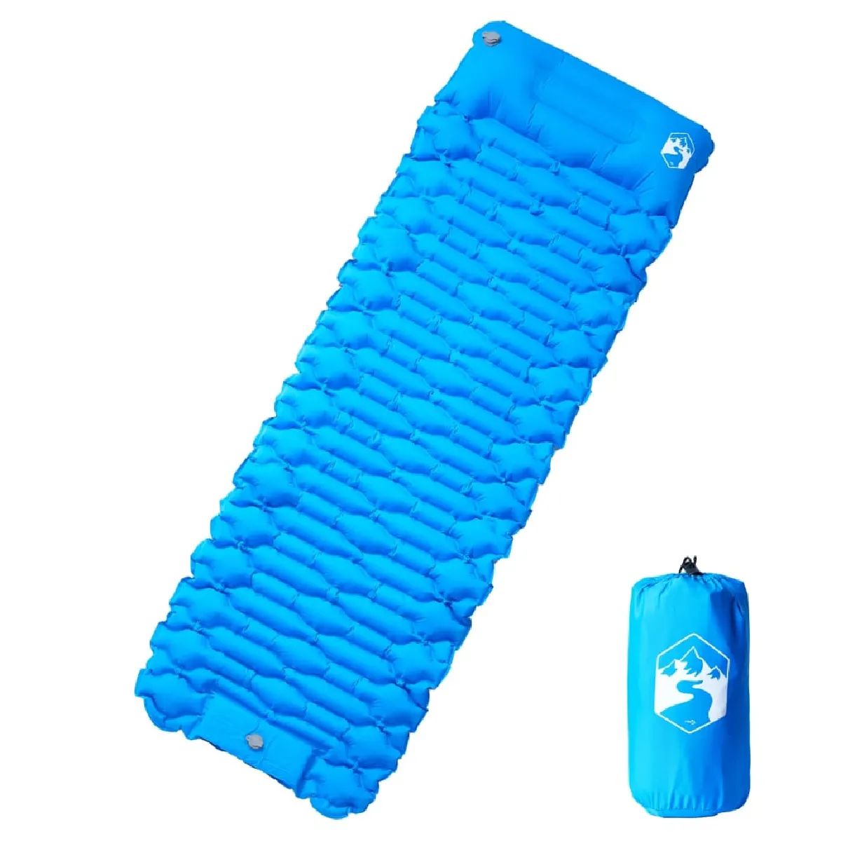 vidaXL Matelas Autogonflant Camping Bleu vidaXL Matelas Autogonflant Camping Bleu