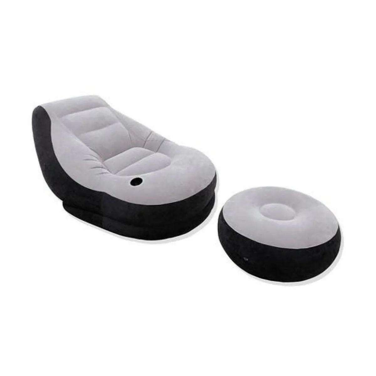 Fauteuil & Pouf Gonflables Ultra Lounge Gris