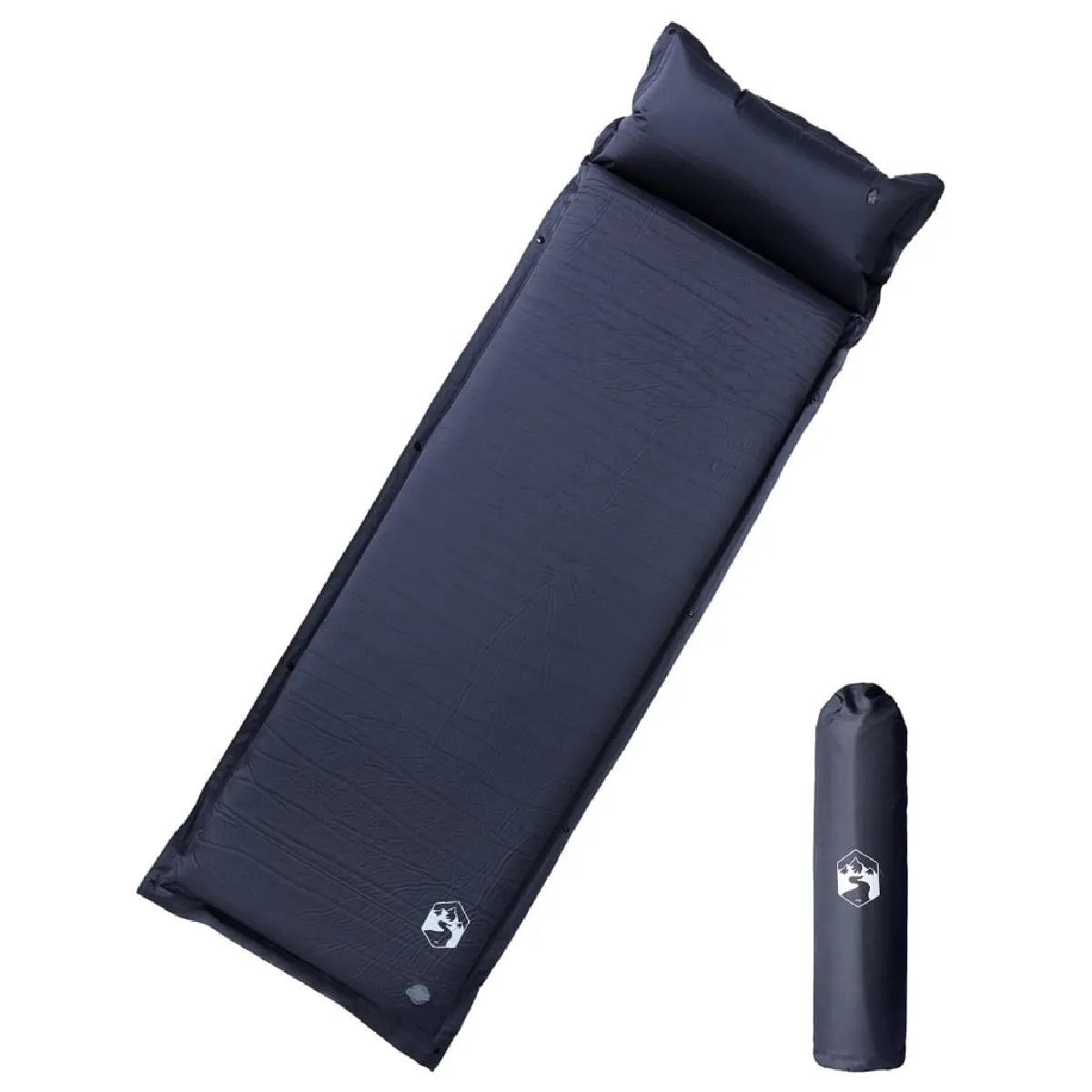 vidaXL Matelas Autogonflant avec Oreiller 1P Gris vidaXL Matelas Autogonflant avec Oreiller 1P Gris