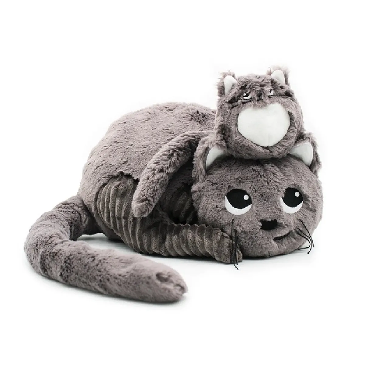 Non Communiqué Multicolore Peluche Chat Miaou Maman Et Son Bébé Gris - Image 4
