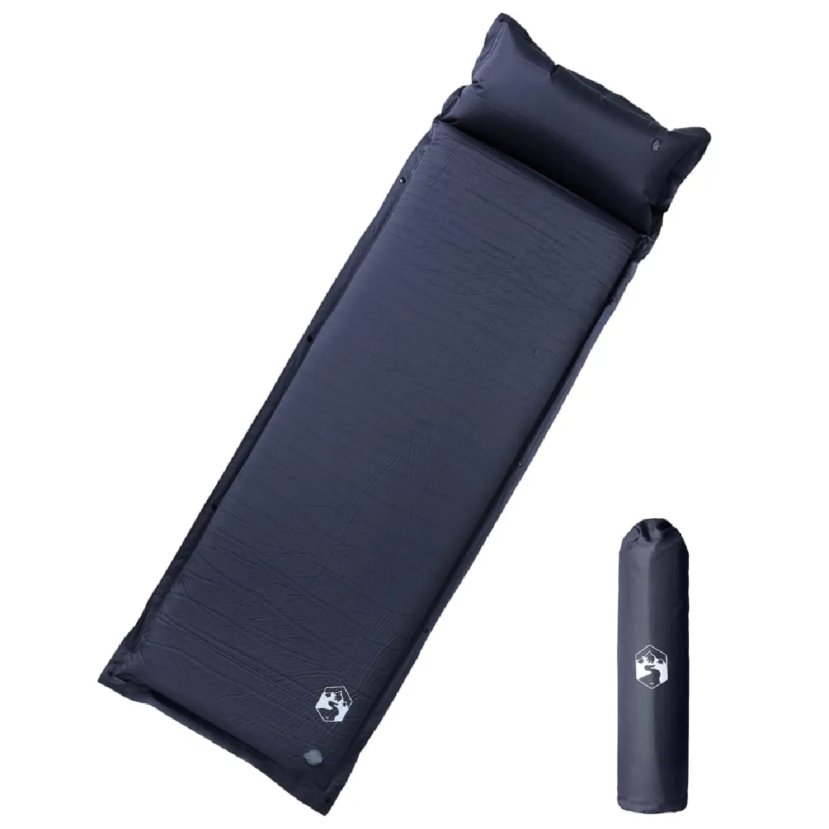 VidaXL Matelas Autogonflant 1P Gris VidaXL Matelas Autogonflant 1P Gris