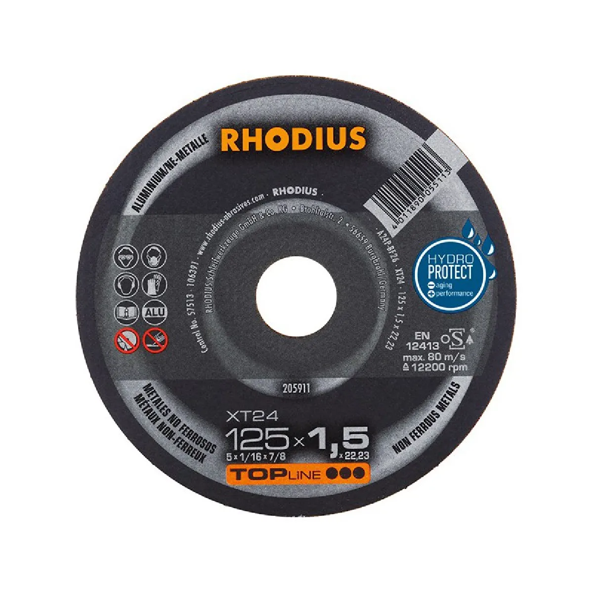 RHODIUS  - disque &agrave; tron&ccedil;onner haute performance 125 mm XT24 205911
