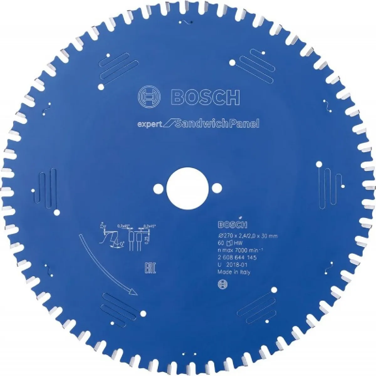 Bosch Lame de scie circulaire Expert for Sandwich Panel 270 x 30 x 2 4 mm 2608644145 - vue 2