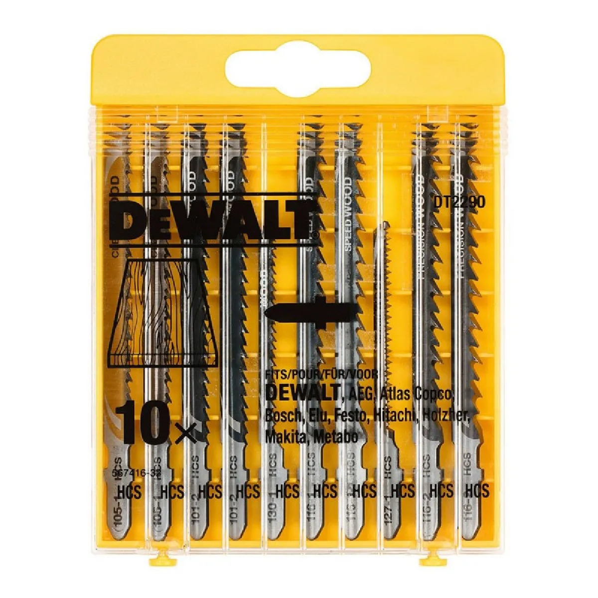 Dewalt Lames De Scie Sauteuse Bois - 10 Pièces