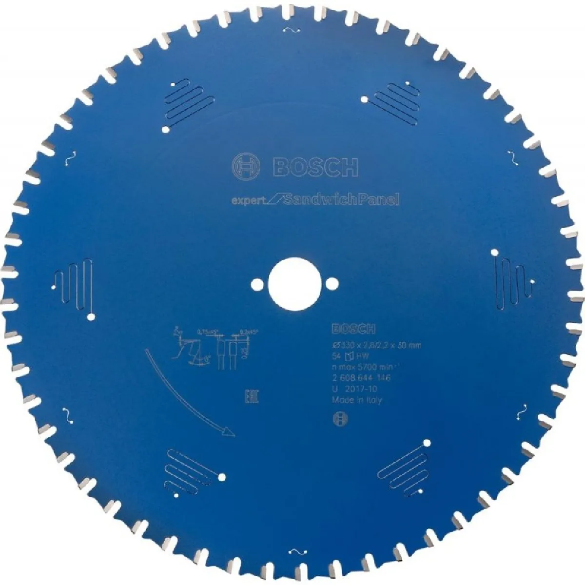 Lame pour scie circulaire 330 x 30 x 2.2 mm Bosch Accessories 2608644146 Nombre de dents par pouce : 54 1 pc - vue 2