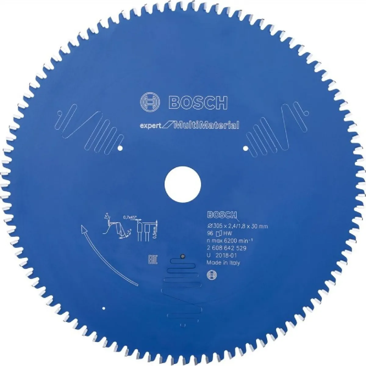 Lame de scie circulaire Expert for Material 305 x 30 x 2 4 mm 96 1pc - vue 2