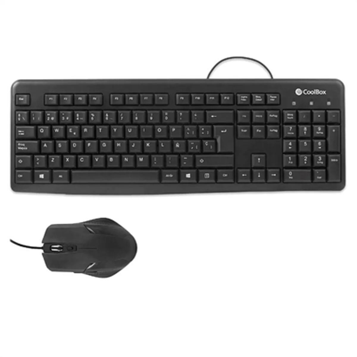 Coolbox Noir Pack Clavier Souris Filaires