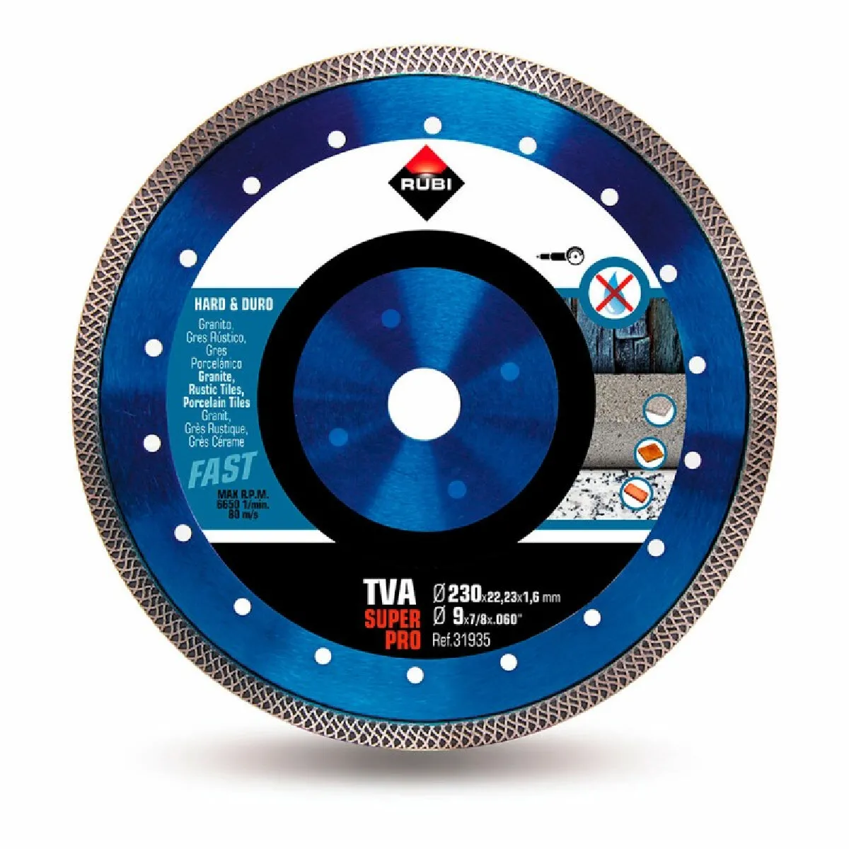 Rubi Disque Diamant Pour Pierre - 230 Mm