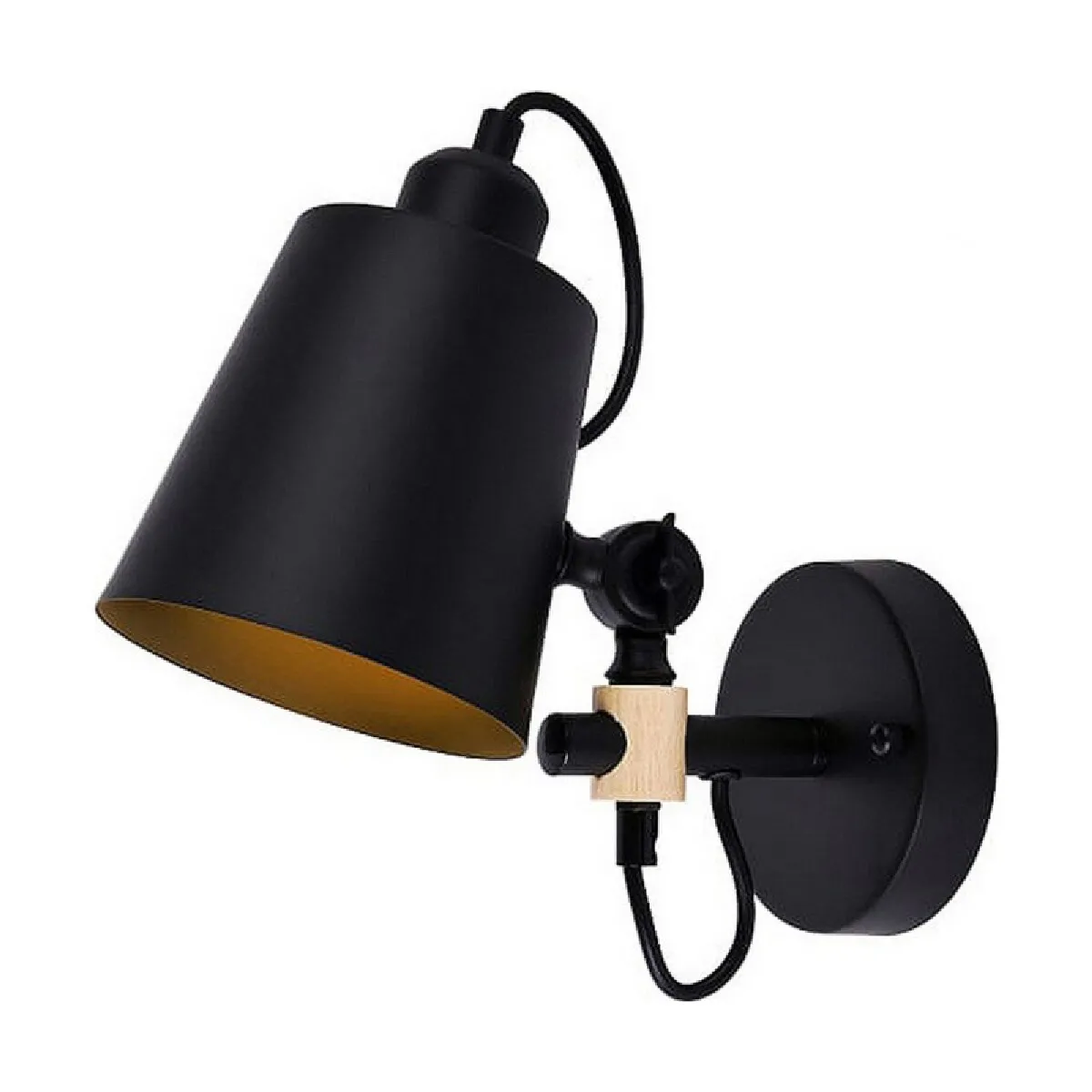 Non Communiqué Noir Lampe Murale Edm Vintage E27 - Image 3
