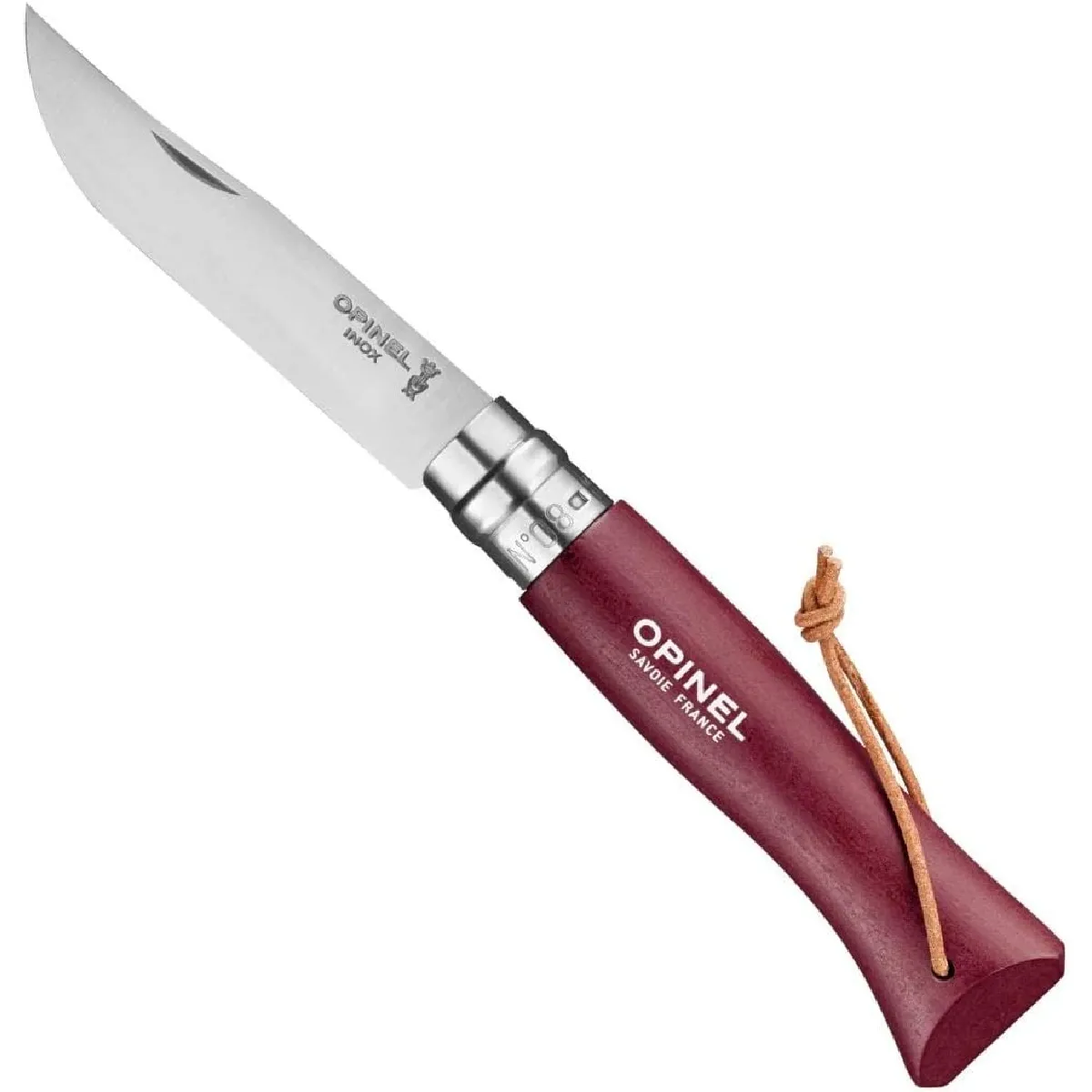 Opinel couteau N°8 Baroudeur - grenat