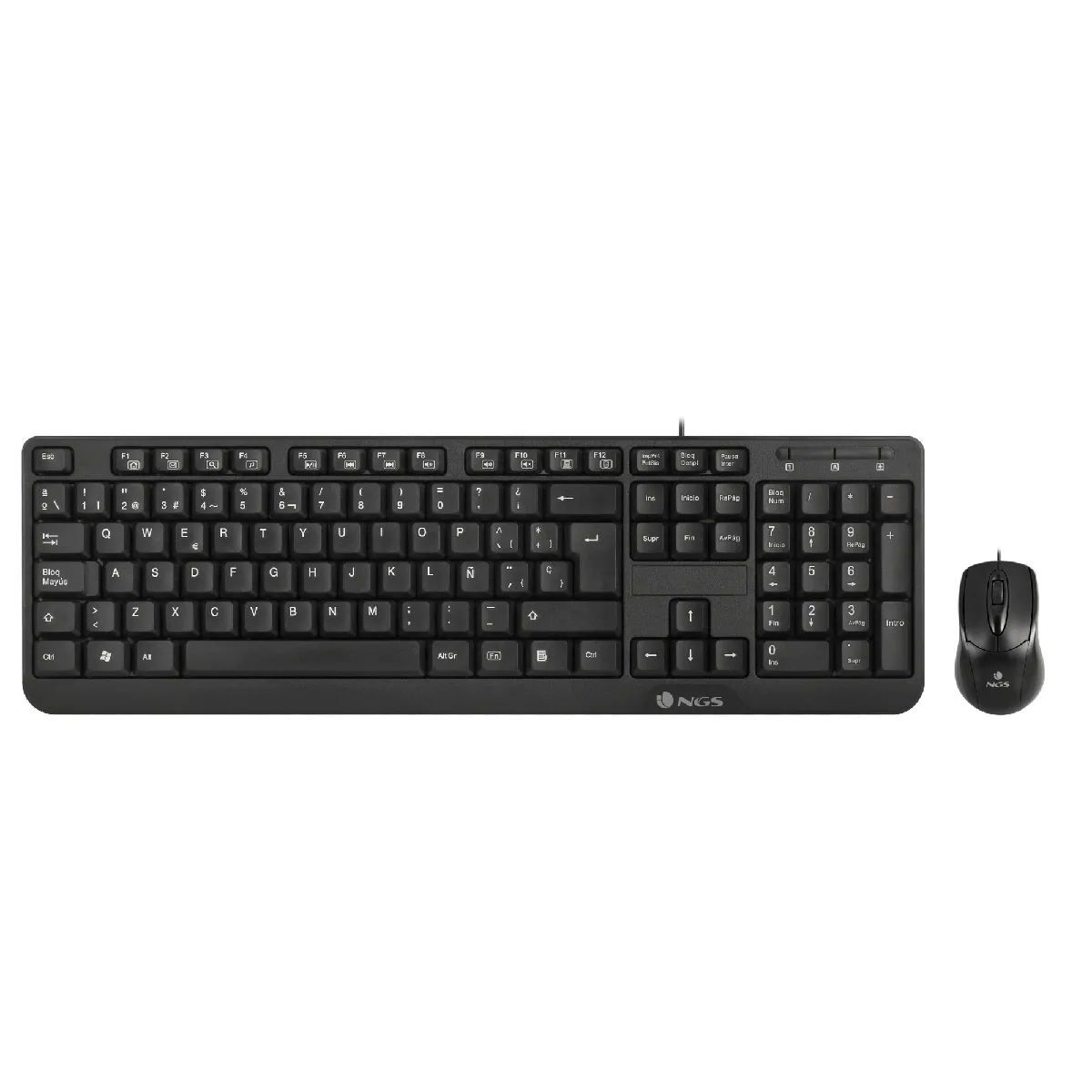 Ngs Pack clavier souris filaires - Noir