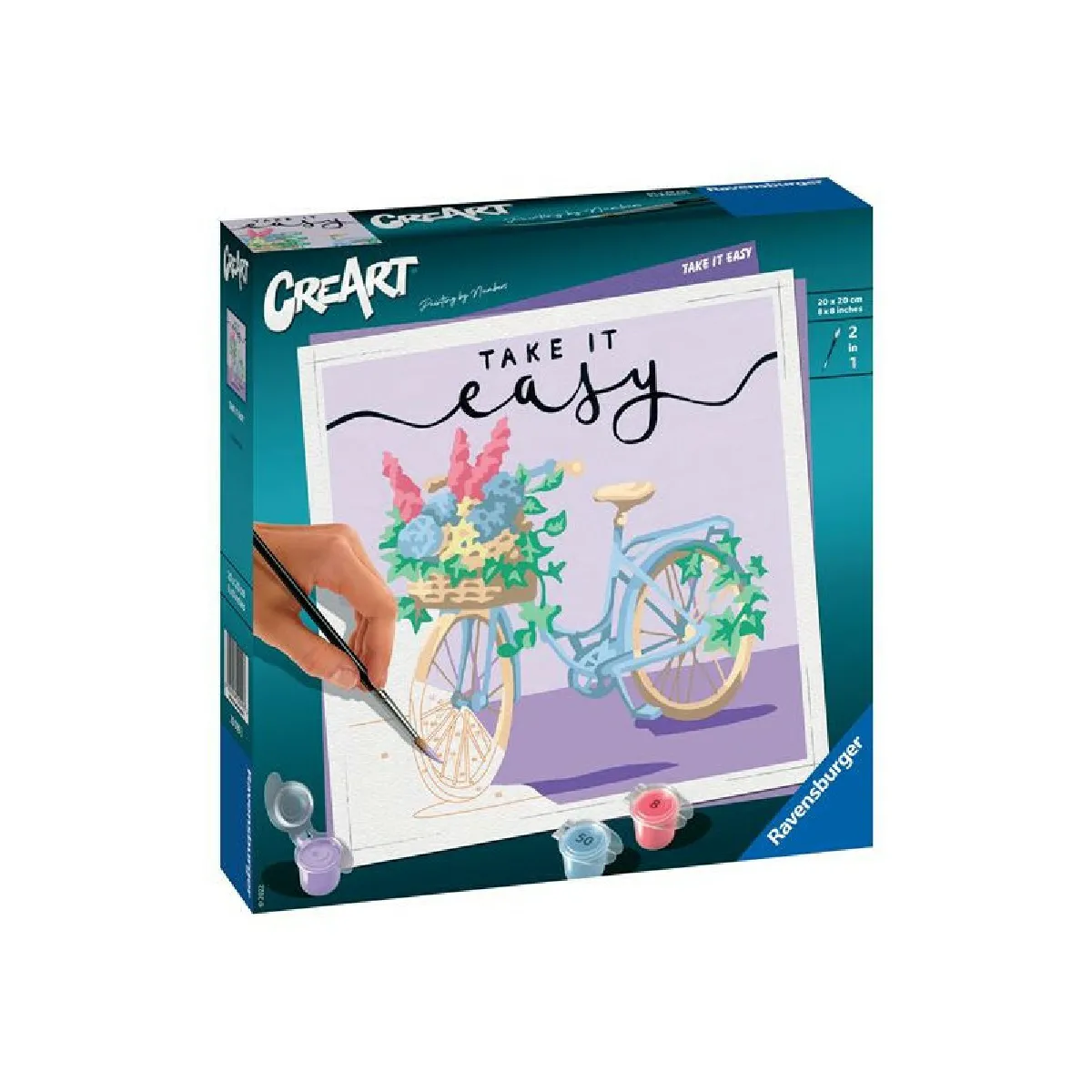 CreArt Peinture au numéro : Carré Take it easy Ravensburger Jeux France - vue 2