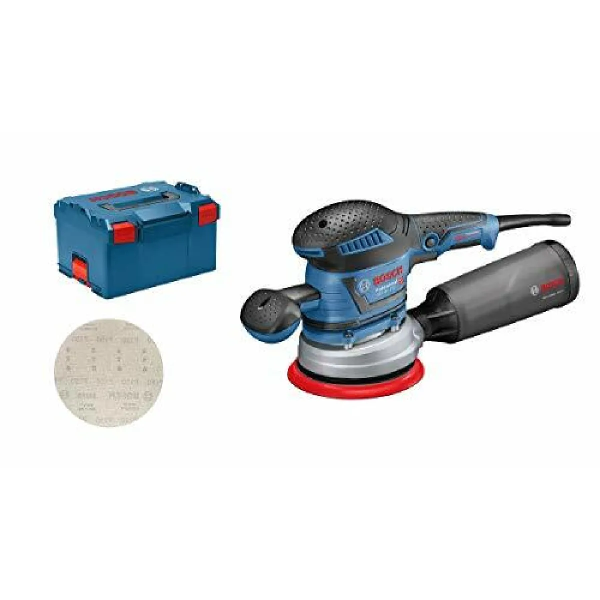 Bosch Professional Ponceuse Excentrique GEX 40 150 avec Poignée Supplémentaire Boîtier Récupérateur De Poussière âŒ€ De Plateau 150 Mm Disque Réticulé M480 Dans BOXX 238 - vue 8