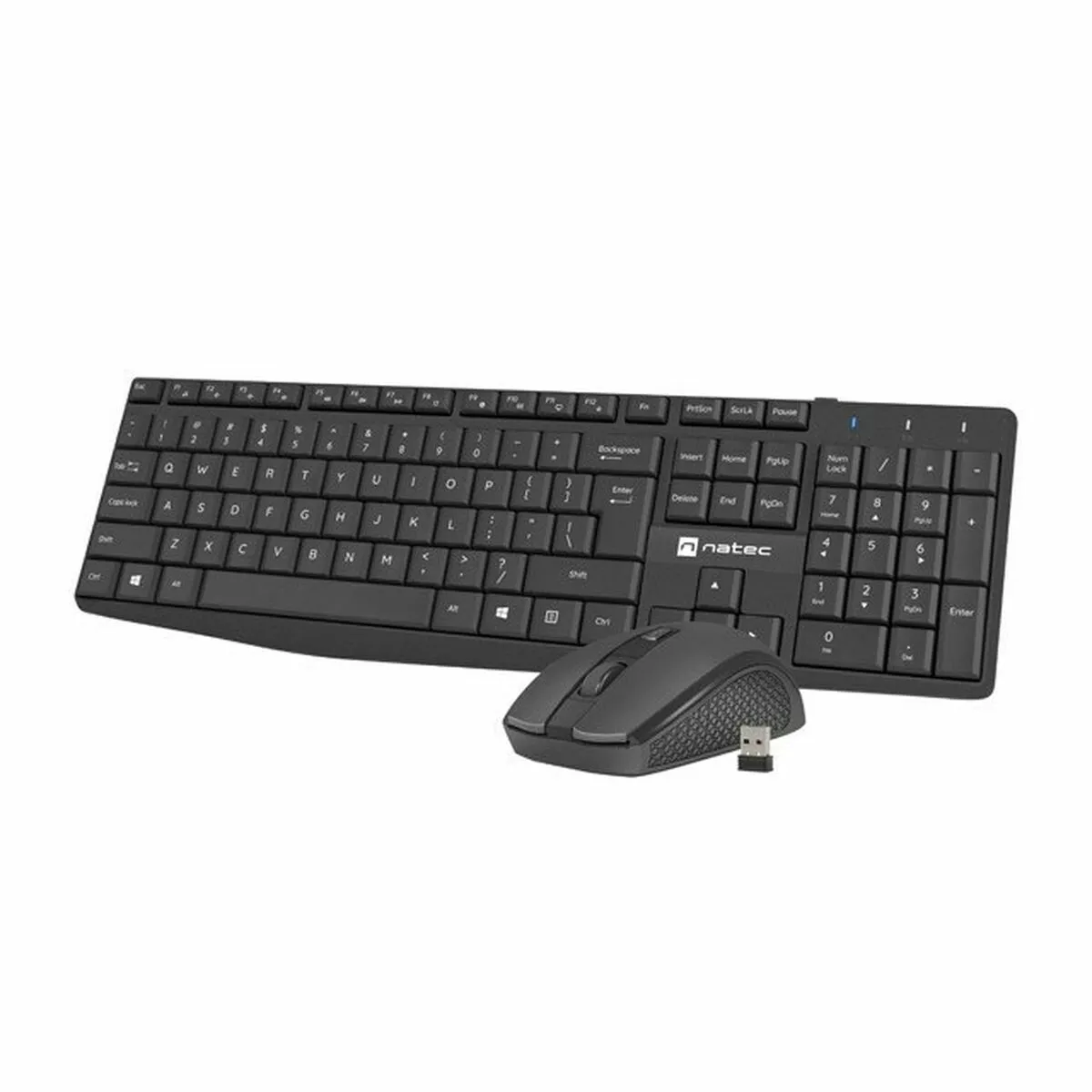 Natec Noir Pack Clavier Souris Sans Fil