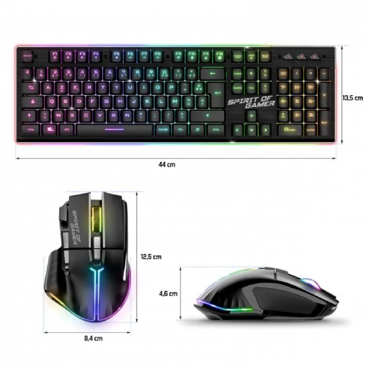 Clavier + souris gaming rétro éclairé - Consoles