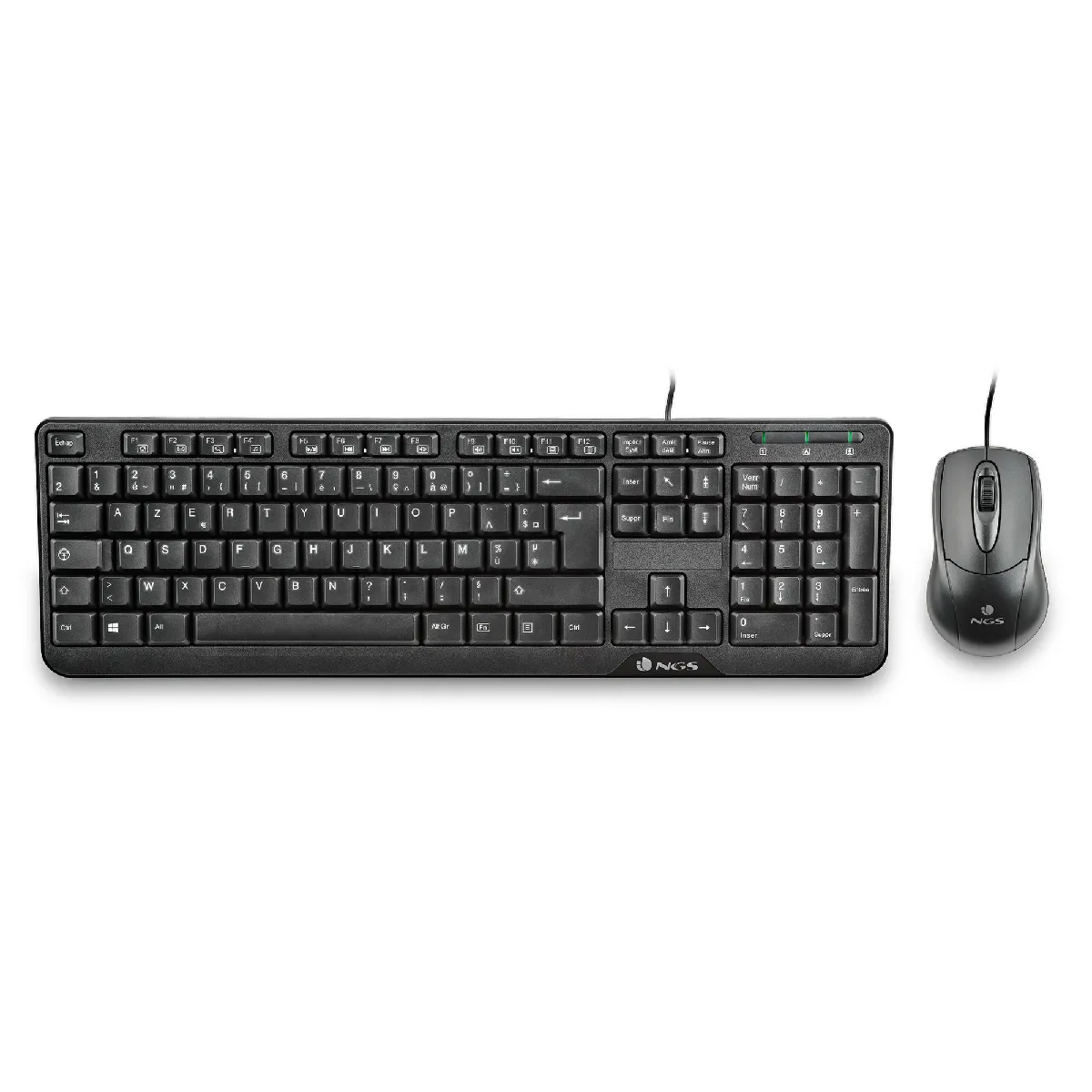 Ngs Pack clavier souris filaires - Noir
