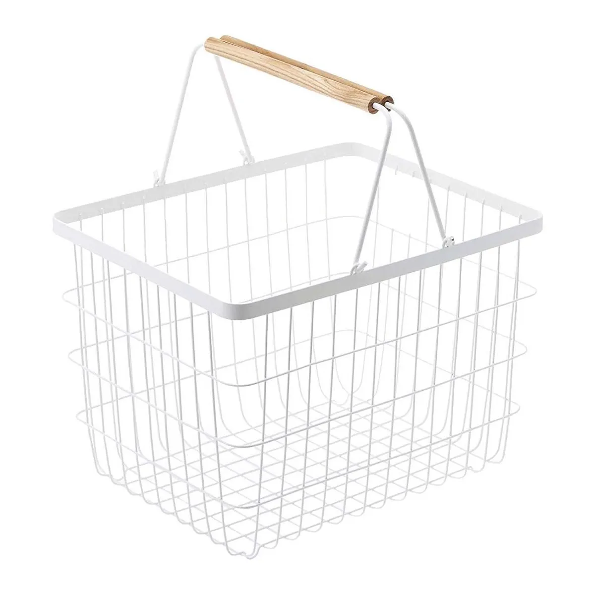 Yamazaki Blanc Panier À Linge En Métal