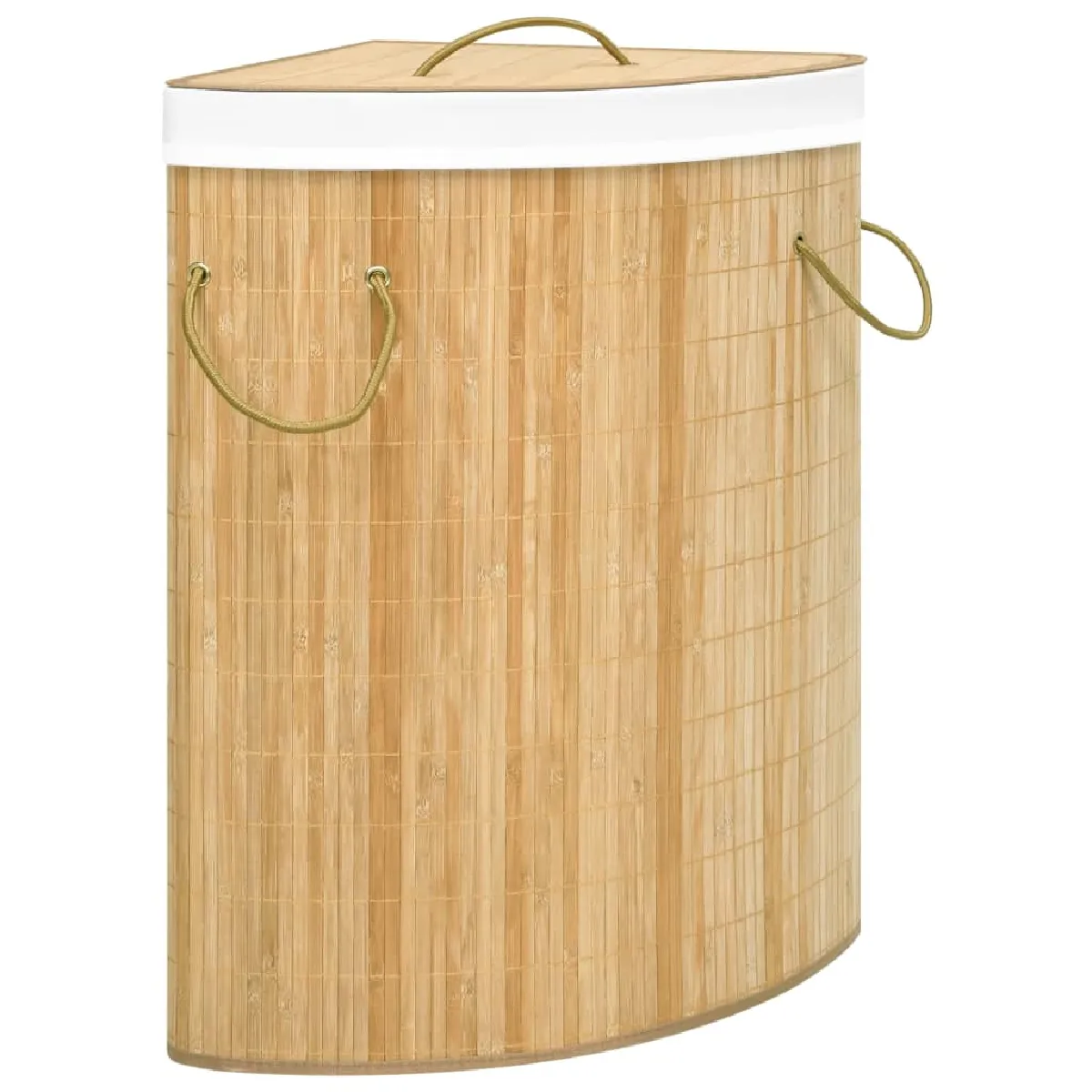 Non Communiqué Marron Vidaxl Panier À Linge D'angle Bambou 60 L - Image 3