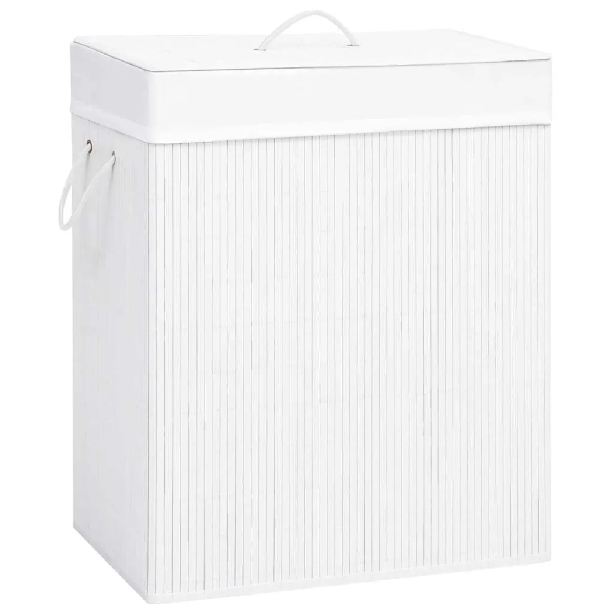 VIDAXL - Panier à linge - Bambou - 100 L - Blanc - Image 3