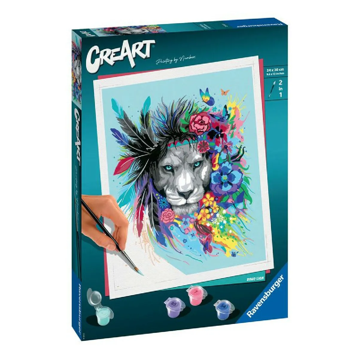 CreArt Peinture au numéro : Grand Format : Boho Lion Ravensburger Jeux France