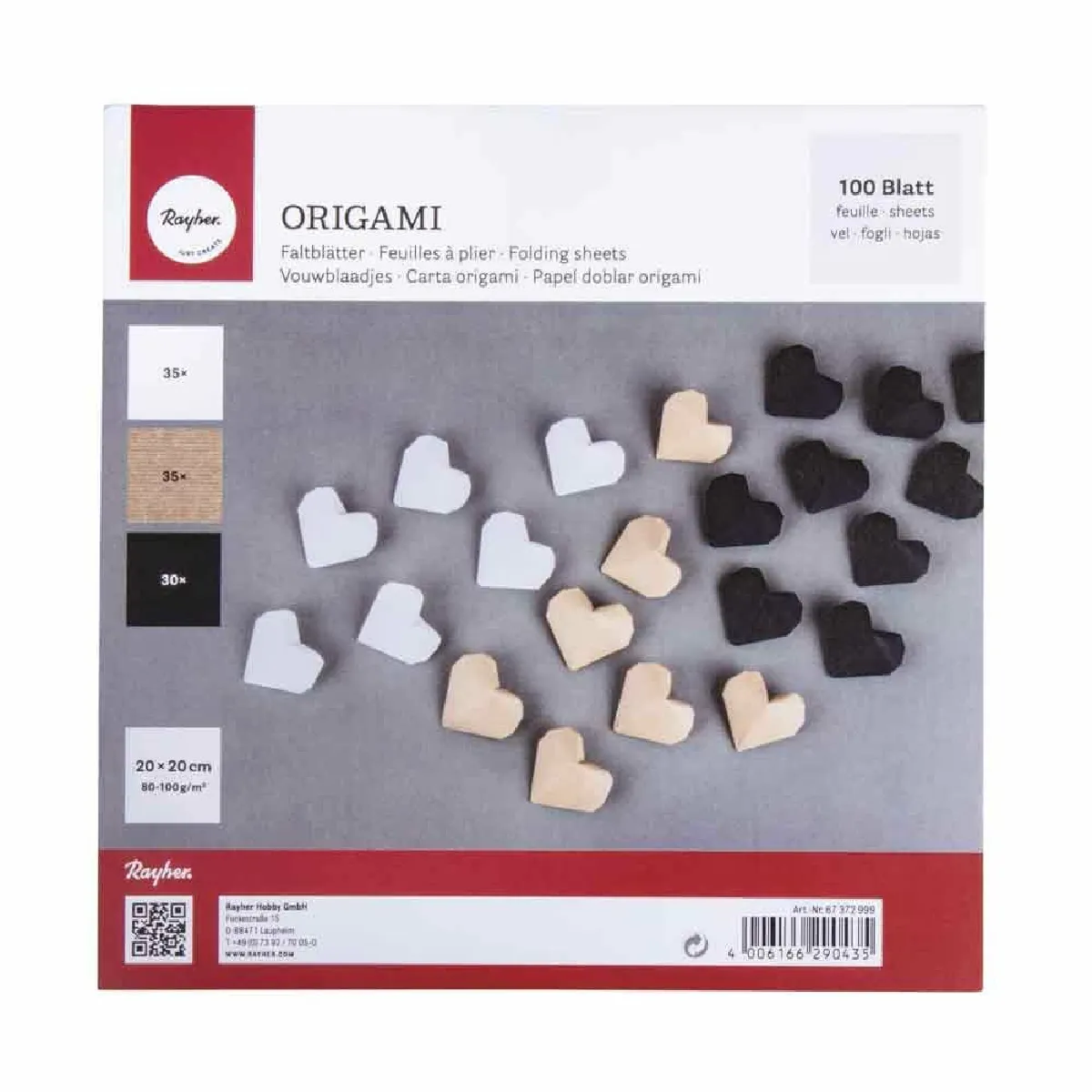Rayher Papier Origami - Multicolore