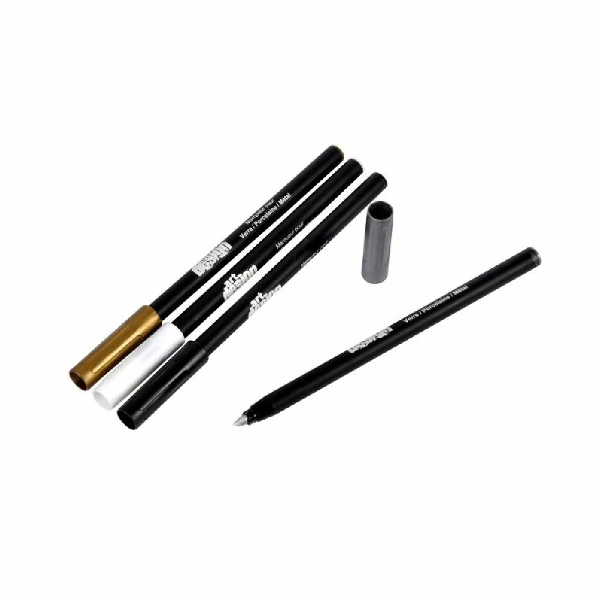 Paris Prix Noir Lot De 4 Marqueurs 23 Cm