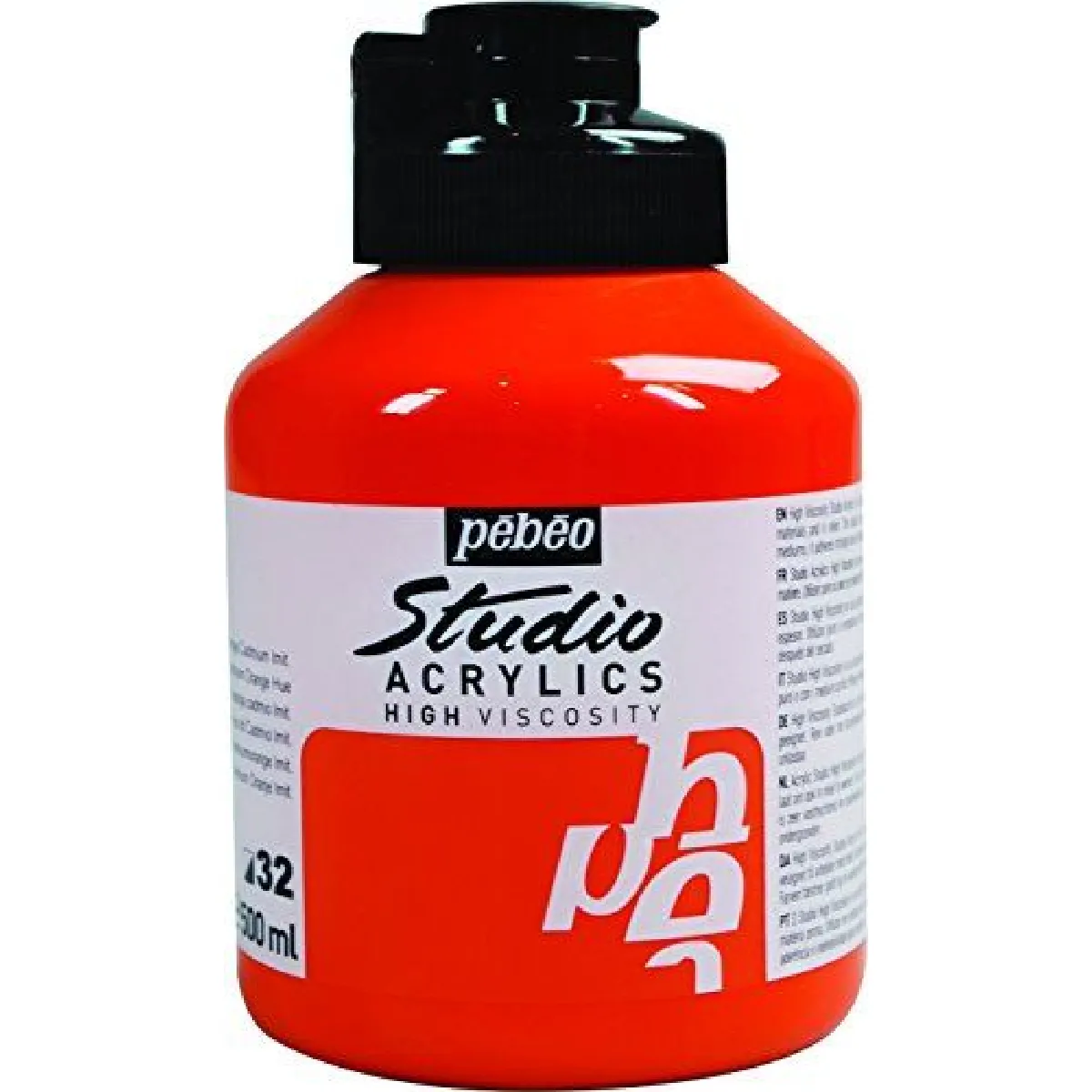 Studio Acrylics 500ml Orange Cadmium Imitation