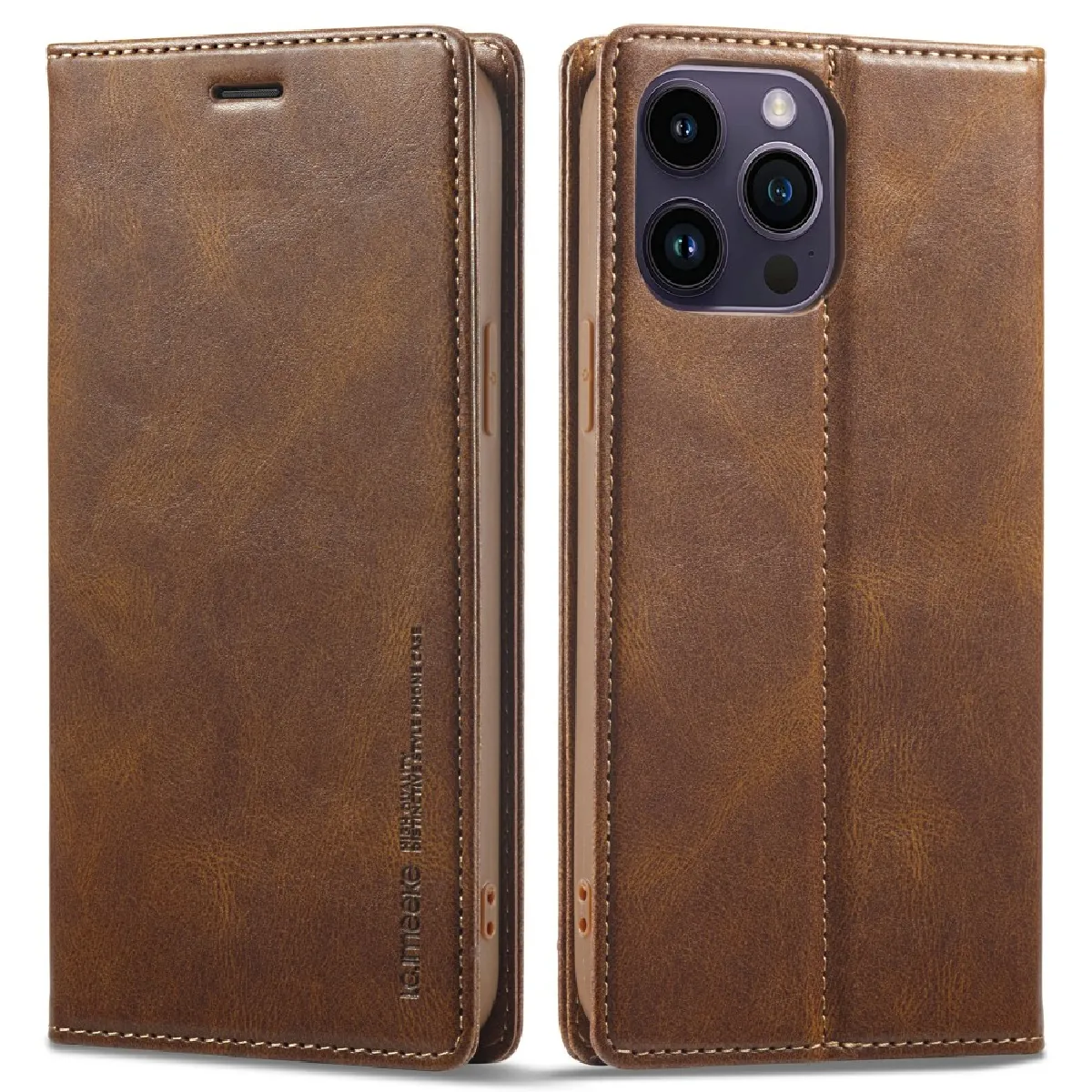 Générique Marron Coque Pu Lc.imeeke - Iphone 14 Pro Max