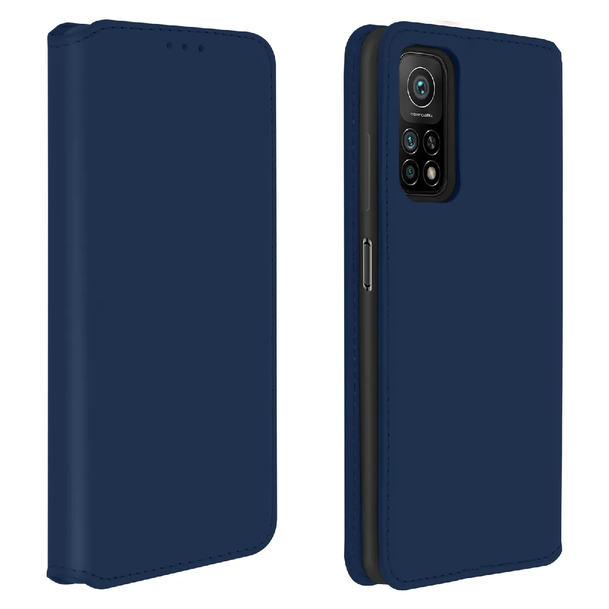 Avizar Bleu Housse Pour Xiaomi Mi 10T / Mi 10T Pro Étui Portefeuille Fonction Support Nuit
