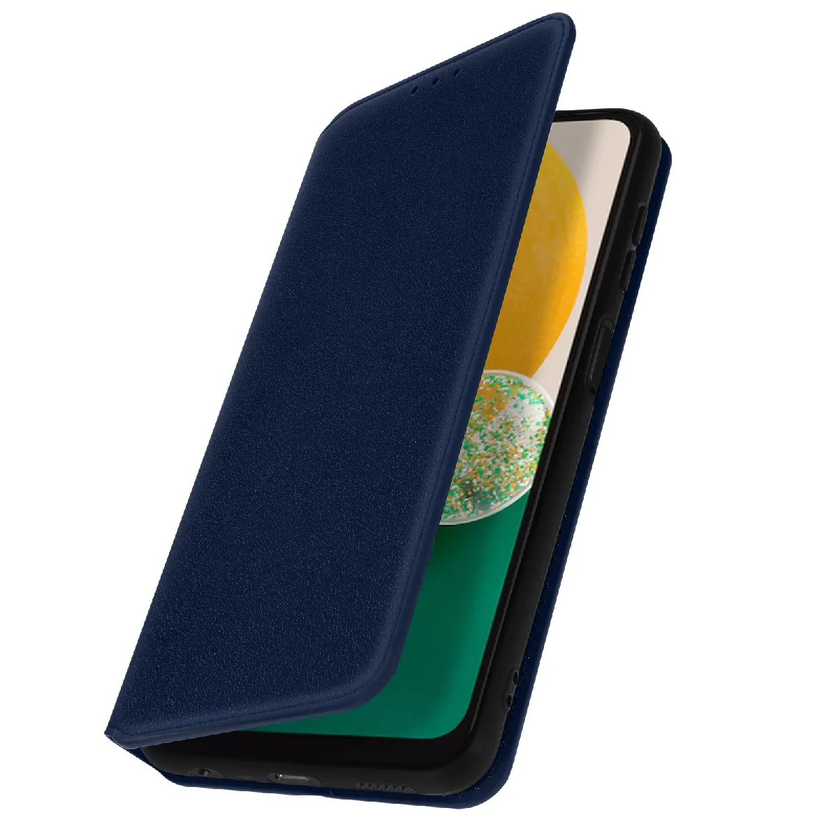 Avizar Bleu Etui Portefeuille Pour Samsung Galaxy A04s Clapet Magnétique Avec Support