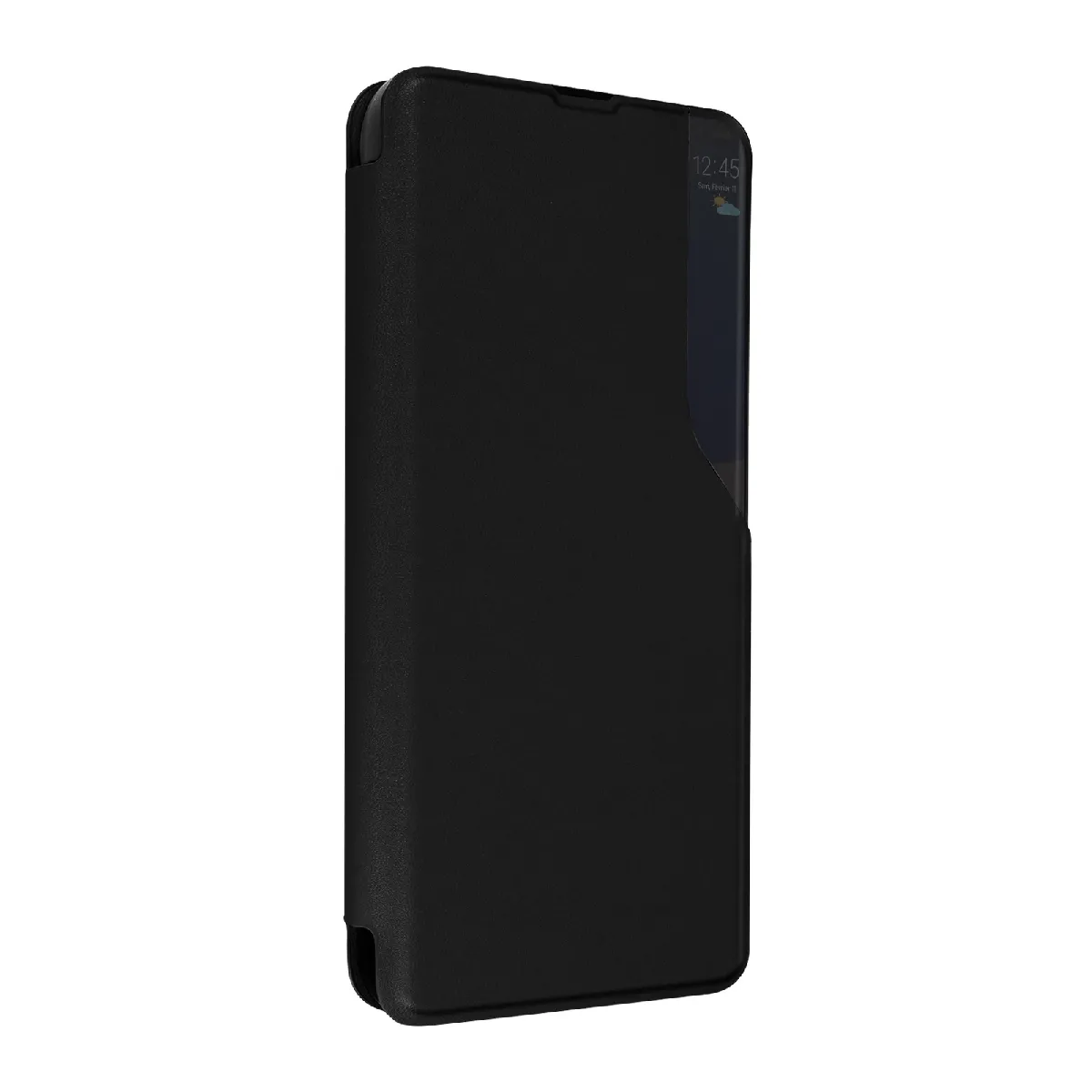 Avizar Noir Housse Pour Samsung A14 4G Et 5G Fenêtre Affichage Heure Support Vidéo