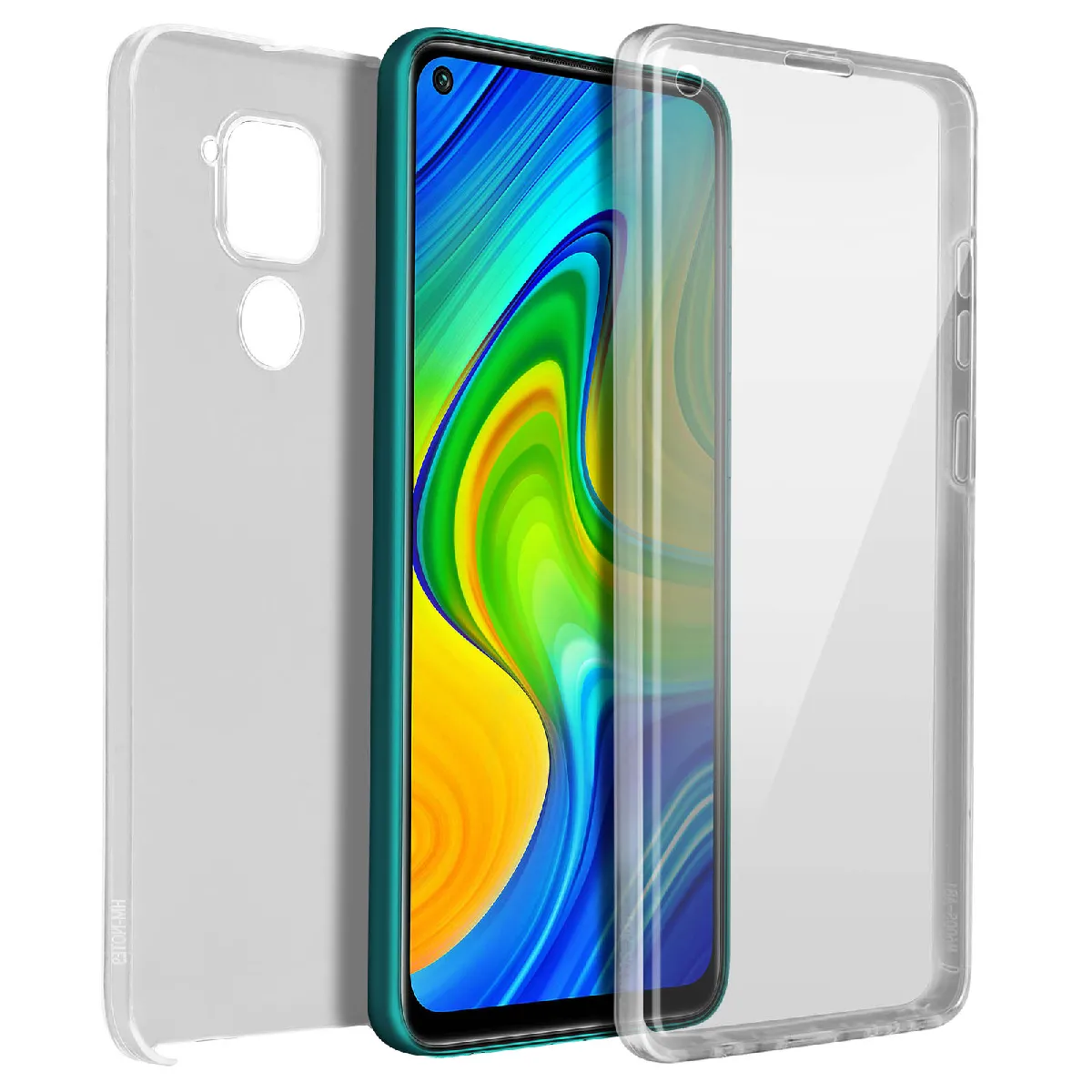 Avizar Coque Pour Xiaomi Redmi Note 9 Protection Arrière Rigide + Avant Souple Transparent