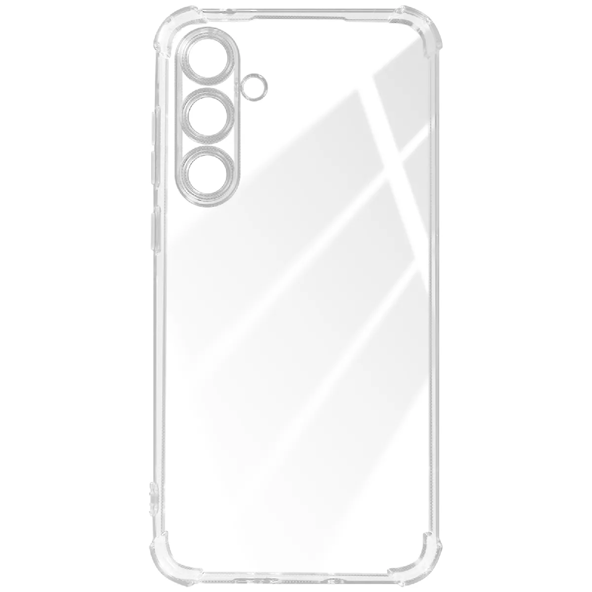 Avizar Coque Pour Samsung Galaxy A35 5G Silicone Coins Bumper Antichocs Transparent