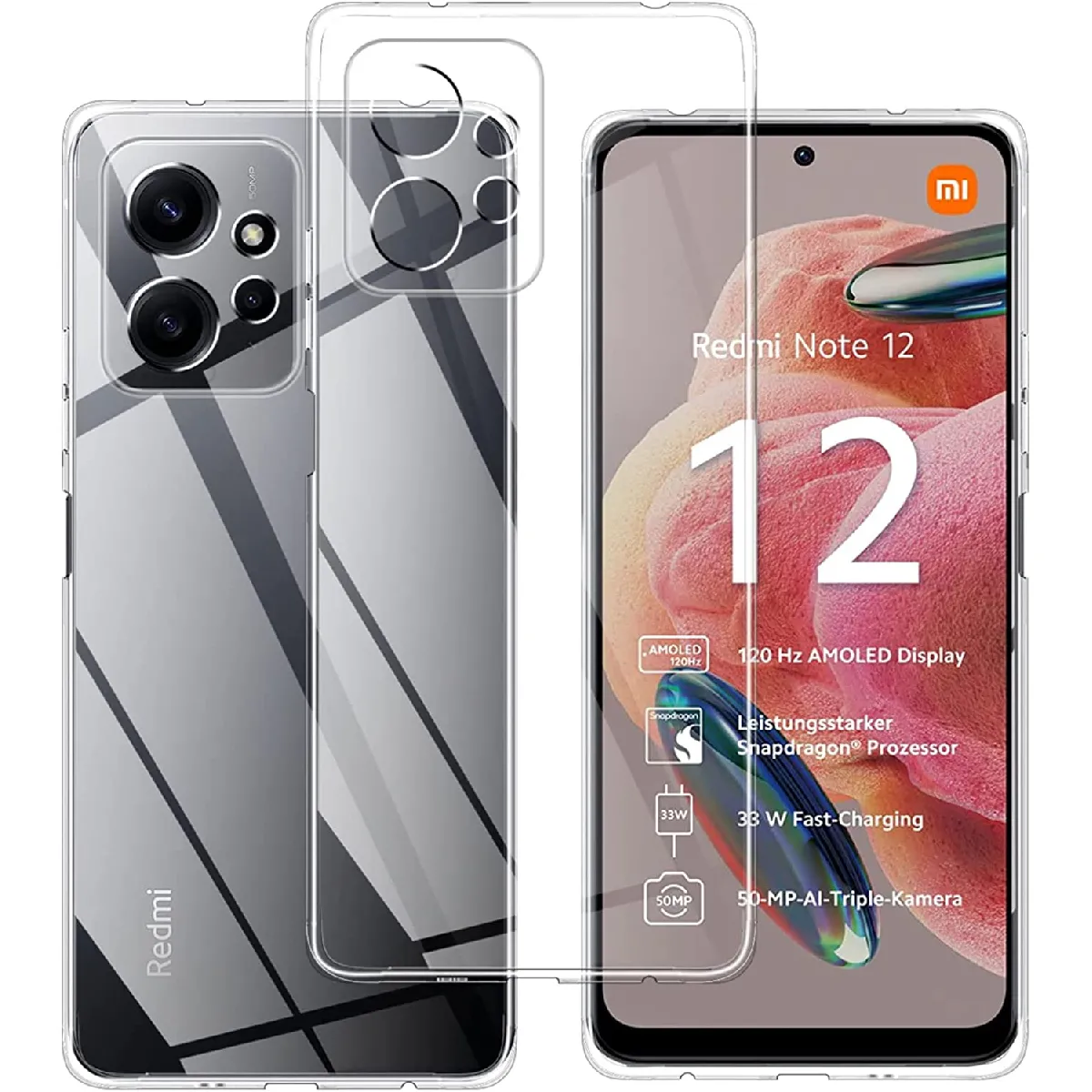 Xeptio Coque Xiaomi Redmi Note 12 4G - Transparent