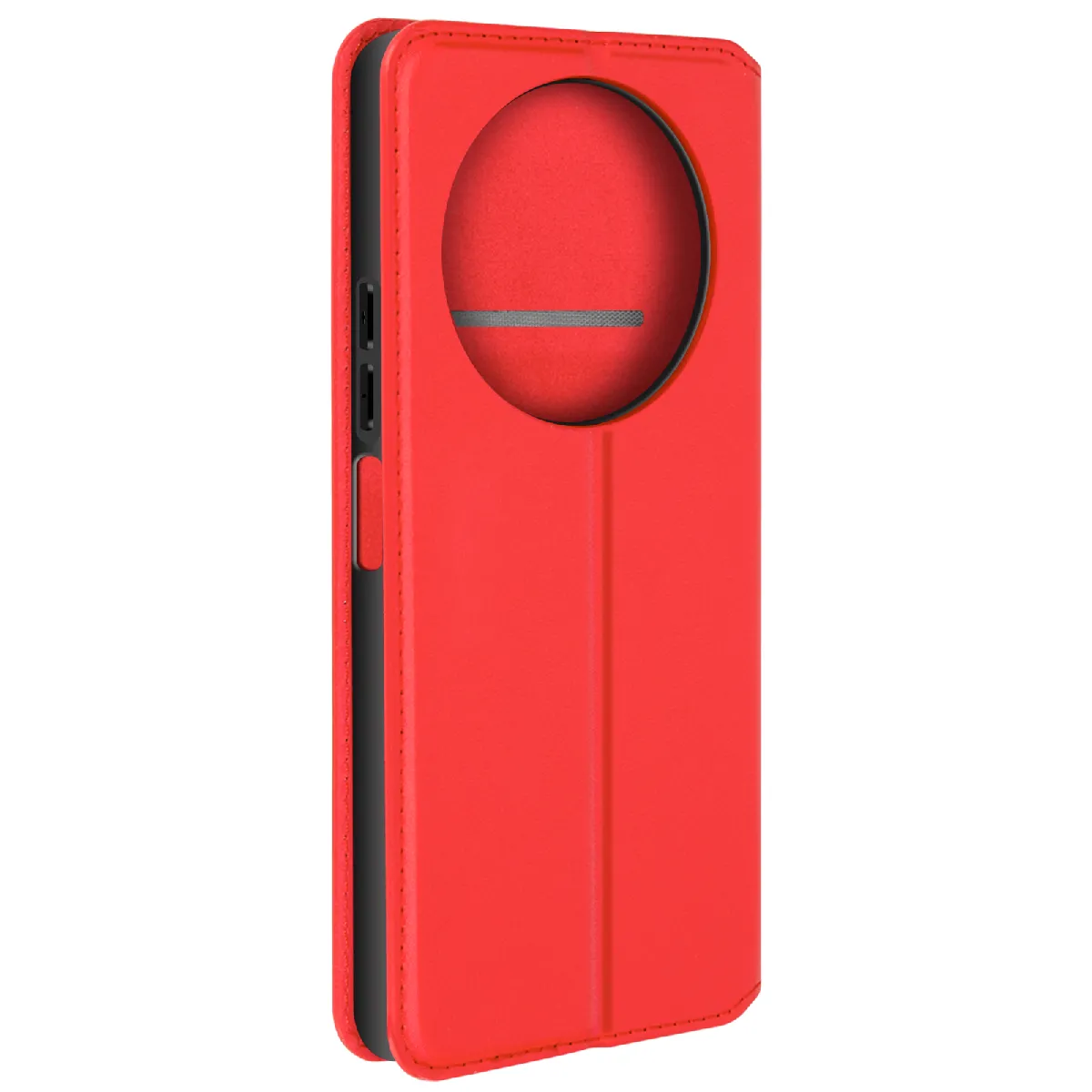 Avizar Rouge Étui Pour Xiaomi Redmi A3 Clapet Porte-Cartes Et Support Vidéo