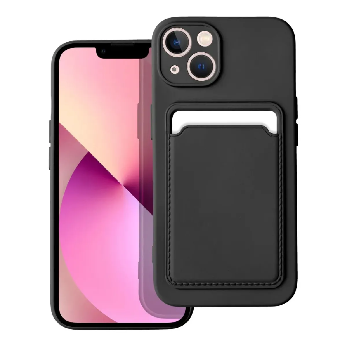 Little Boutik Noir Coque Silicone Porte-Cartes Apple Iphone 13