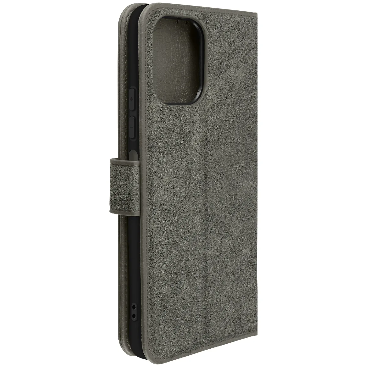 Avizar Gris Étui Pour Xiaomi Redmi 12 Clapet Portefeuille Fonction Support Vidéo