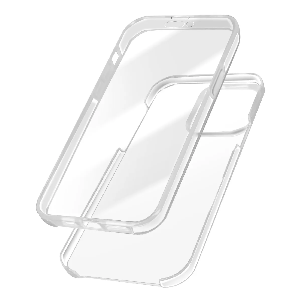Avizar Coque Intégrale Pour Iphone 15 Arrière Rigide Et Avant Souple Transparent