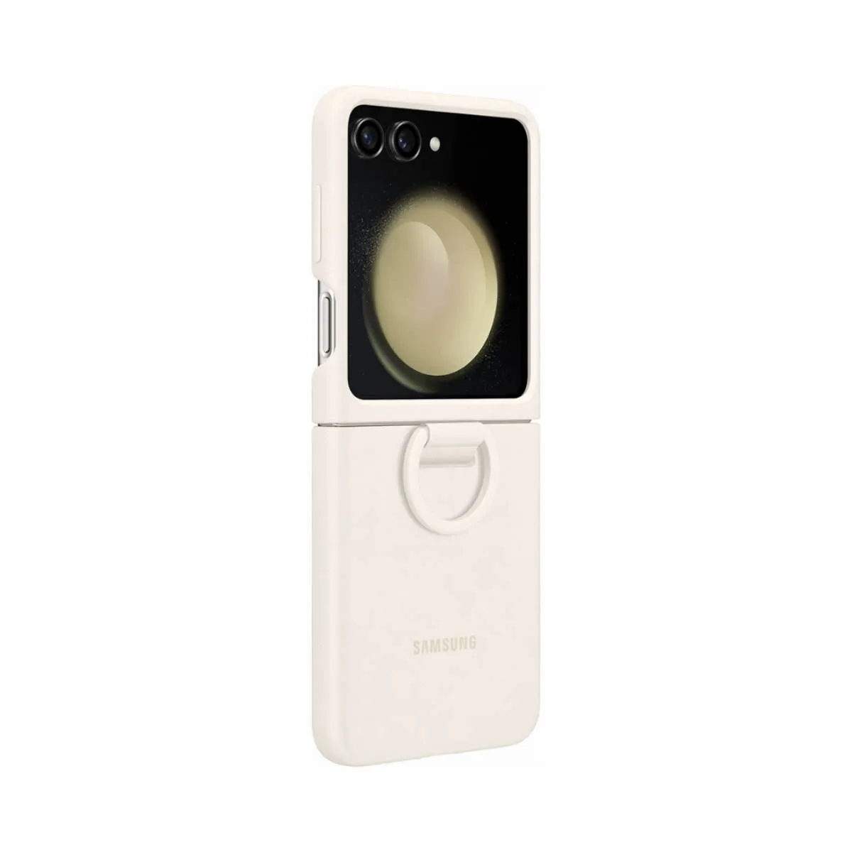 Samsung Beige Coque Pour Galaxy Z Flip 5 Avec Anneau Selfie