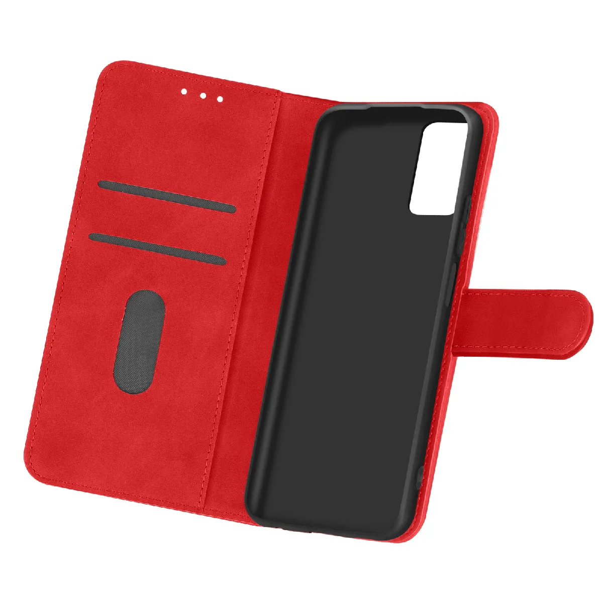 Avizar Rouge Étui Pour Samsung Galaxy A32 Clapet Portefeuille Fonction Support Vidéo
