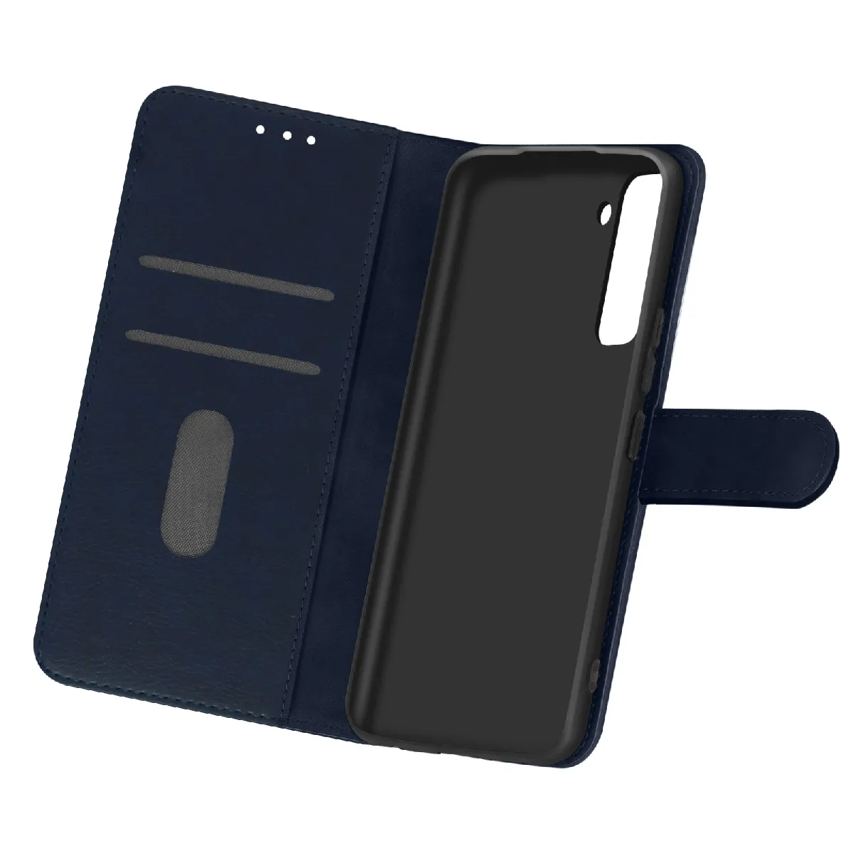 Avizar Bleu Étui Pour Samsung Galaxy S21 Protection Avec Porte-Carte Fonction Support
