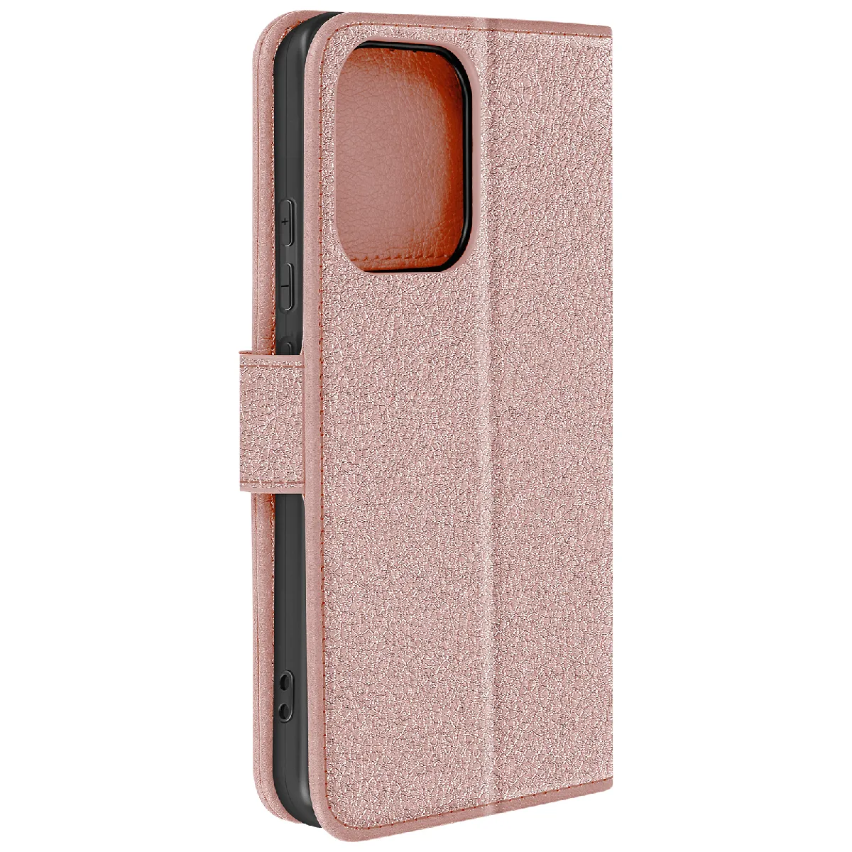 Avizar Rose Étui Pour Xiaomi Redmi Note 13 4G Portefeuille Et Support Vidéo Champagne