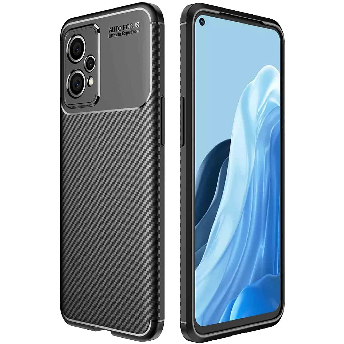 Xeptio Noir Coque En Fibre De Carbone Oppo Realme 9 Pro Plus 5G / Realme 9 4G