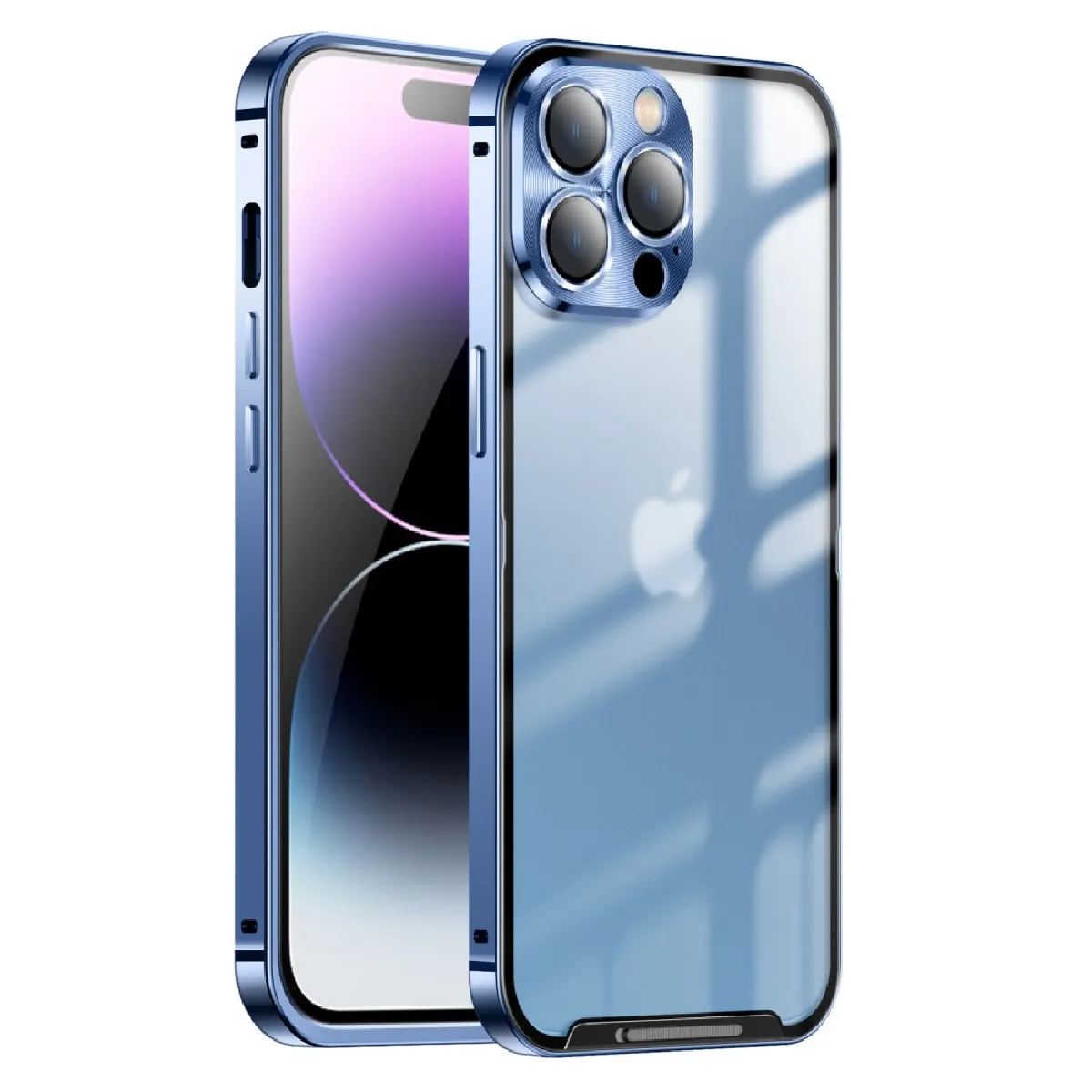 Générique Bleu Coque En Aluminium Iphone 14 Pro Max