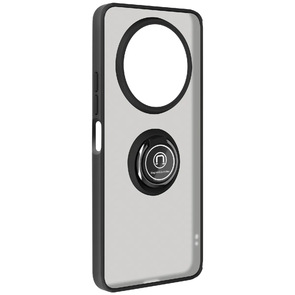 Avizar Noir Coque Pour Xiaomi Redmi A3 Bague Métallique Fonction Support