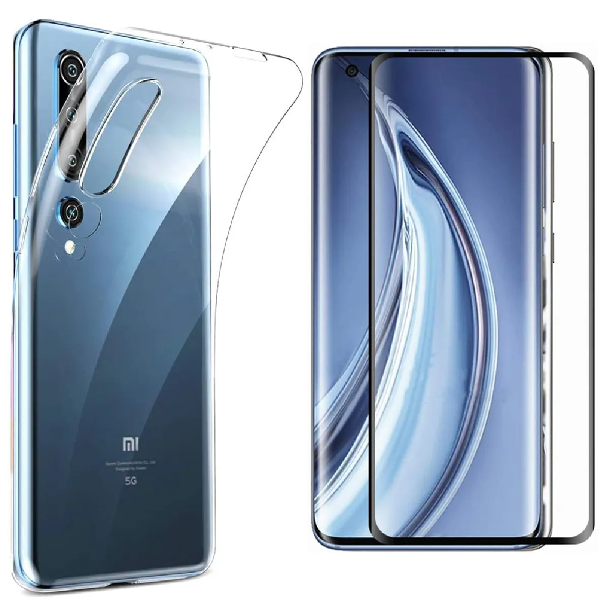 Xeptio Noir Coque 360° Xiaomi Mi 10 Pro 2020 - Transparent Et